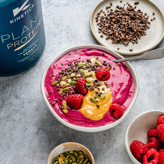 High Protein Berry & Vanilla Smoothie Bowl - Kinetica Sports