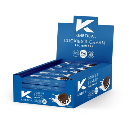 Deluxe Protein Bar Cookies and Cream - 15 x 45g - #kinetica-sports#