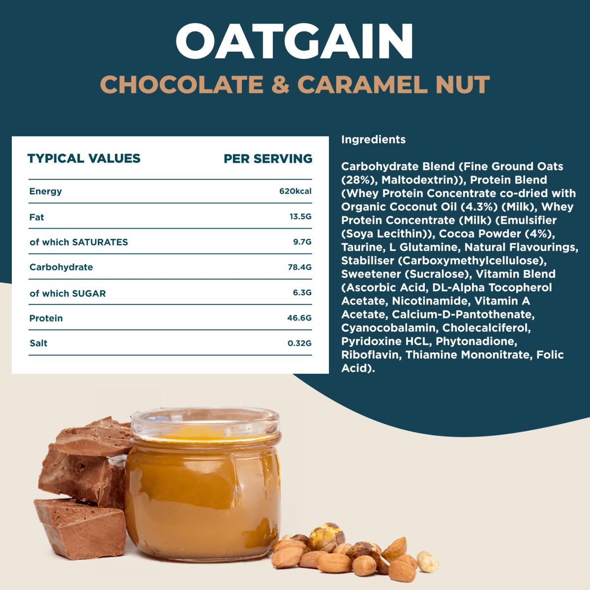 OatGain Chocolate Caramel Nut 4.8kg - #kinetica-sports#