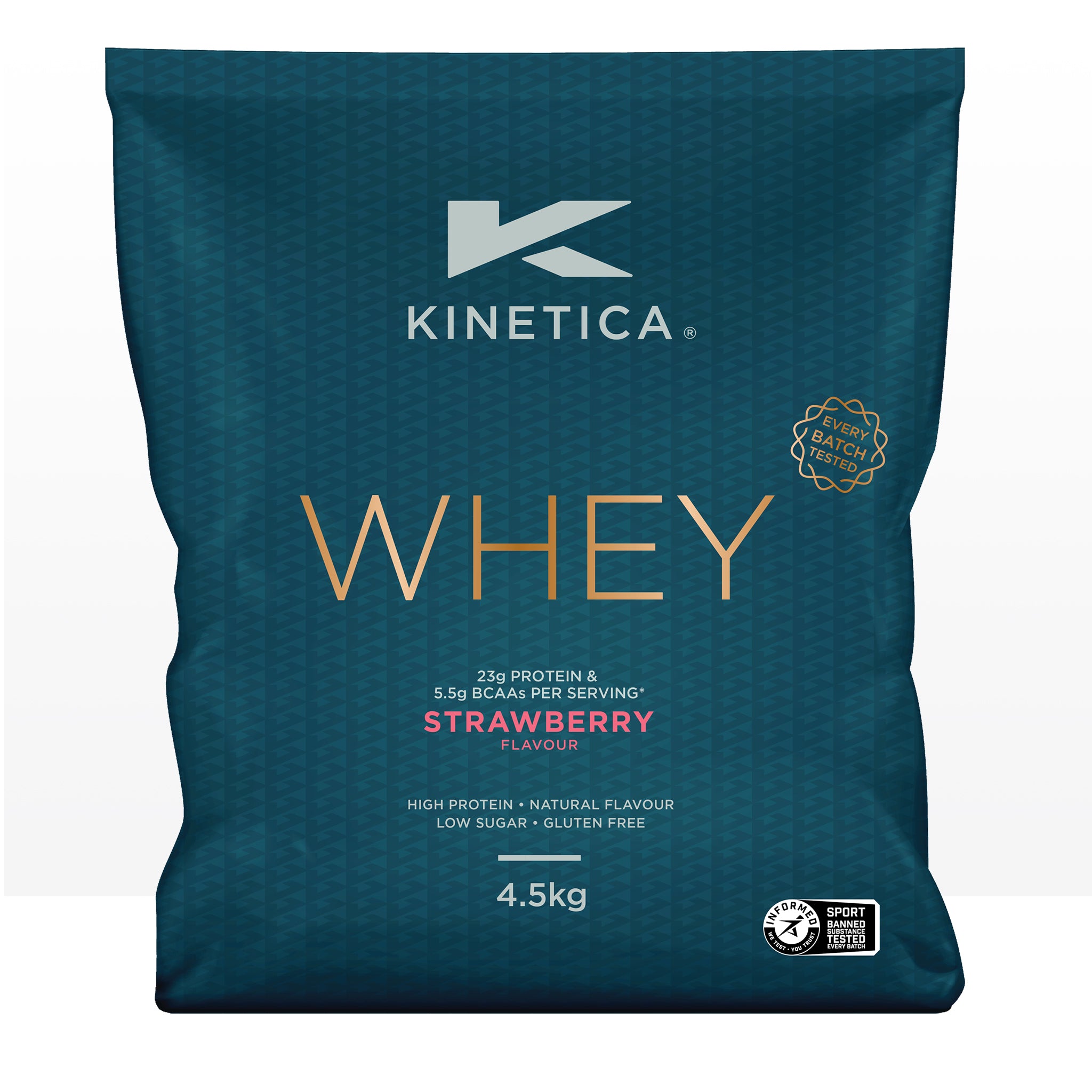 Whey Protein Powder Strawberry 4.5kg Sports