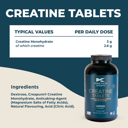 Creapure® Creatine Monohydrate Tablets - Lemon Flavour - Chewable