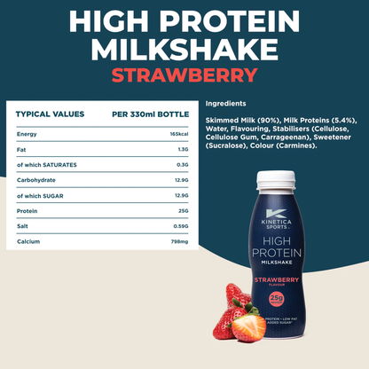 High Protein Milkshake Strawberry - 12 x 330ml