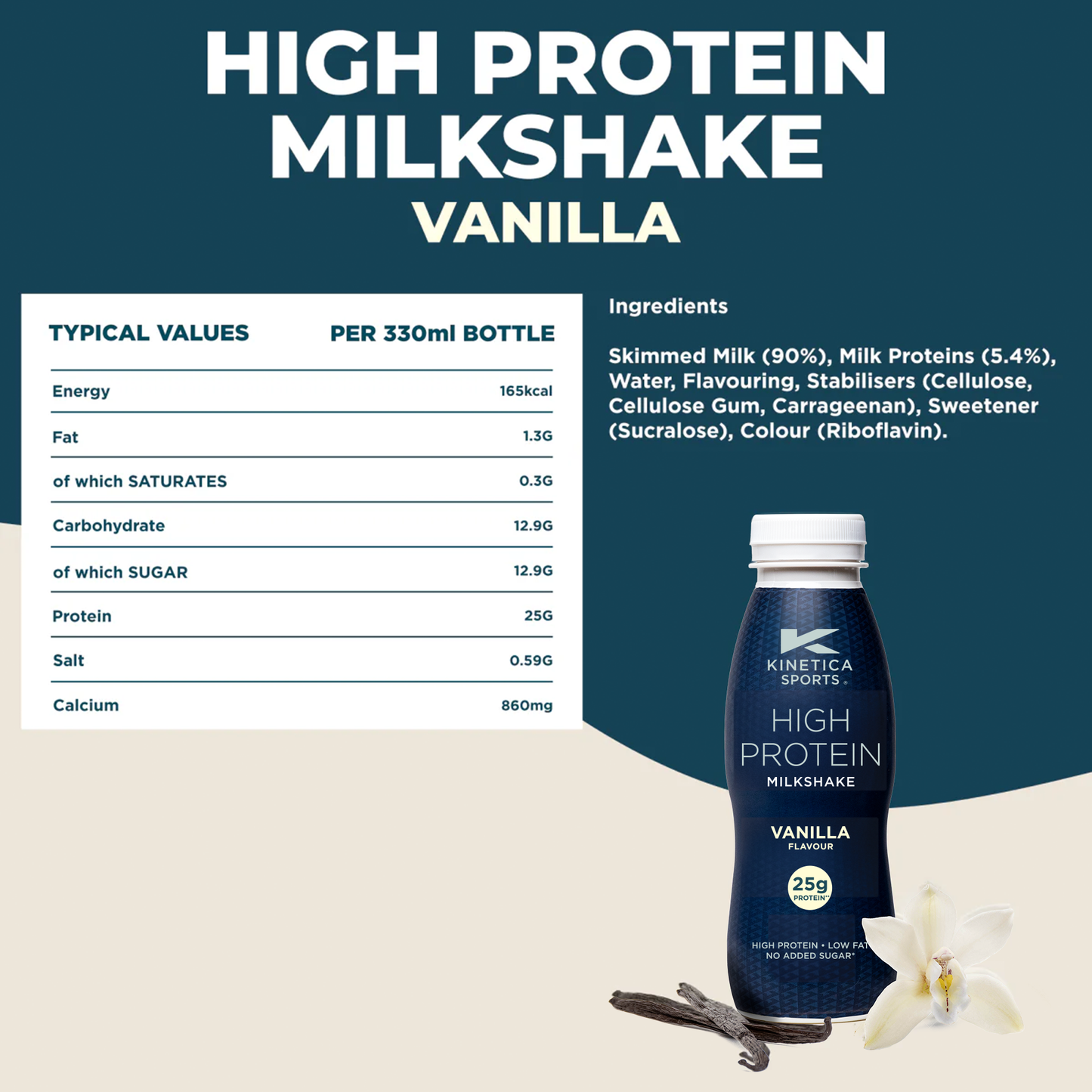High Protein Milkshake Vanilla - 3 x 330ml