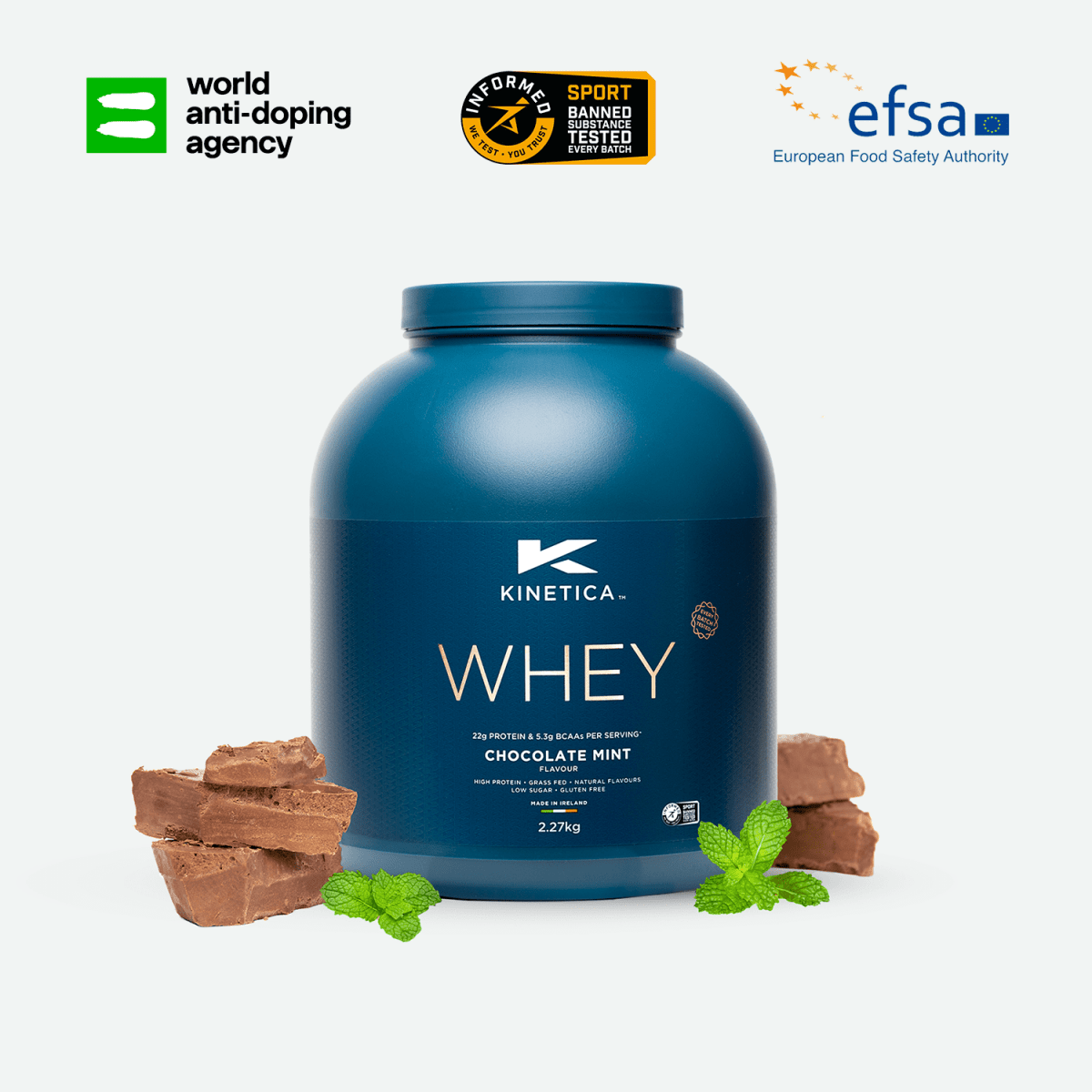 Whey Protein Chocolate Mint 2.27kg - #kinetica-sports#
