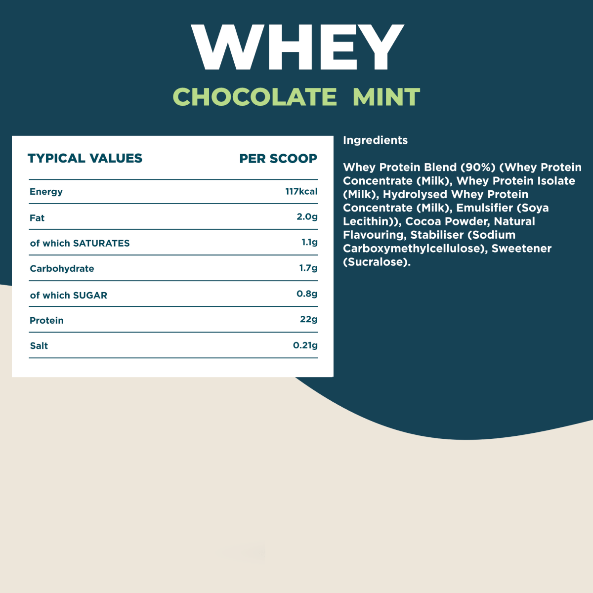Whey Protein Chocolate Mint 1kg - #kinetica-sports#