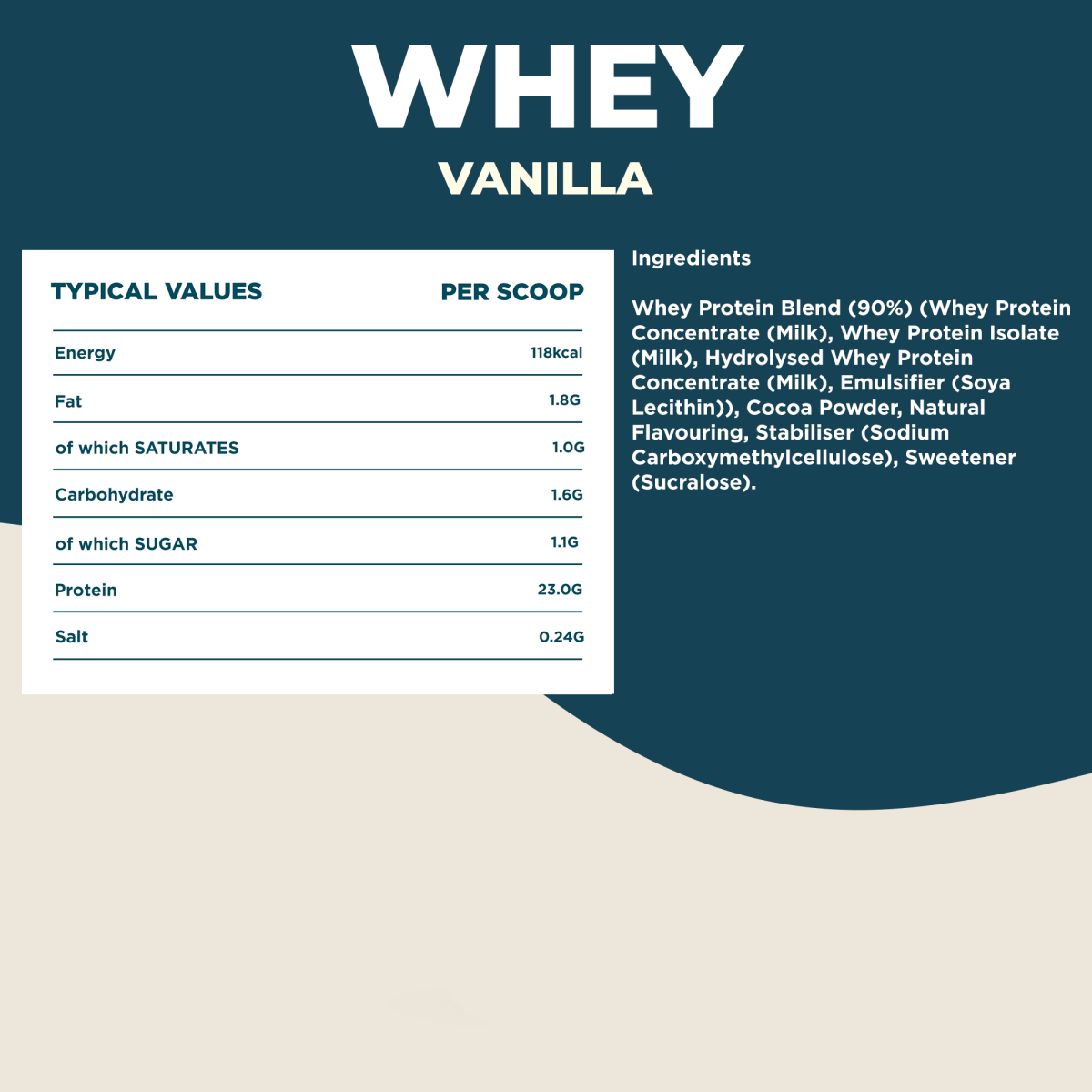 Whey Protein Vanilla 1kg - #kinetica-sports#